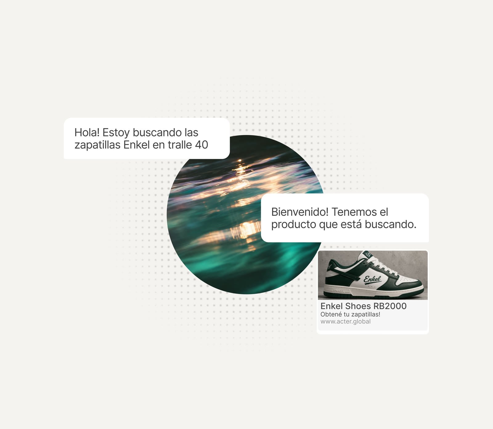 Catálogo integrado: consulta por producto y respuesta con tarjeta de producto