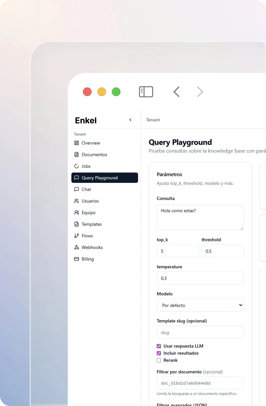 Enkel — Escalado a agente humano